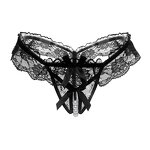 Hollow Panties Factory - OEM Hot Selling Lace Low Waist Bow Seamless See Through