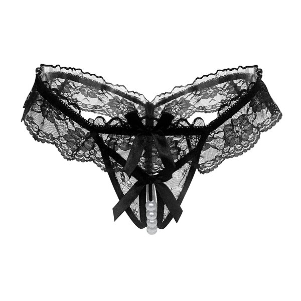 Hollow Panties Factory - OEM Hot Selling Lace Low Waist Bow Seamless See Through