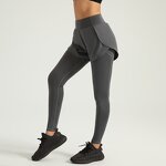 High Waist Yoga Pants Manufacturer - OEM Women's Nylon Spandex Push-up Abdomen Mesh