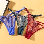 Sexy Thong Manufacturer - OEM Rose Pattern Hollow Low Waist Adjustable