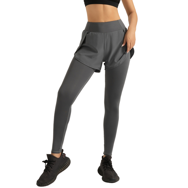 High Waist Yoga Pants Manufacturer - OEM Women's Nylon Spandex Push-up Abdomen Mesh