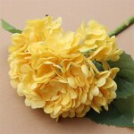 Artificial Hydrangea Flower Factory - OEM Plastic Silk White Real Touch Single Stem