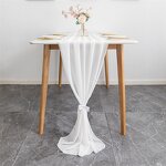 Chiffon Table Runners Manufacturer - OEM Nordic Style Fancy White Pink for Events
