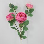 Artificial Rose Flower Manufacturer - OEM Single Stem Green Leaves for Wedding New Year