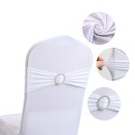 Chair Sash Factory - OEM Banquet Solid Color Decorative Bow Elastic Straps