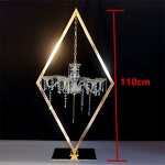 Wrought Iron Candle Holder Manufacturer - OEM Wholesale Luxury Gold Metal Crystal Stand