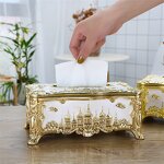 Acrylic Tissue Box Factory - OEM Luxury Rectangle Large Capacity Car Castle Paper Holder