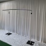 Half Round Backdrop Stand Manufacturer - OEM Adjustable Metal Pipe Frame for Event Decoration