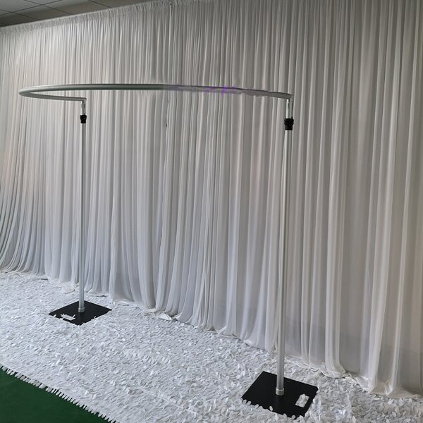 Half Round Backdrop Stand Manufacturer - OEM Adjustable Metal Pipe Frame for Event Decoration