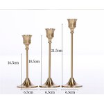 Tapered Candlestick Factory - OEM Wholesale Hot Selling Simple Metal Iron Gold