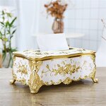 Rose Carving Tissue Box Holder Manufacturer - OEM European Style Home Living Room Ornaments