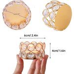 Round Candle Holder Factory - OEM Wholesale European Romantic Metal Crystal Tea Light