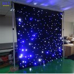 Elegant LED Star Curtain Factory - OEM with Rgb or Single Color for Wedding Stage Disco