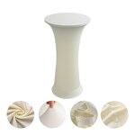 Round Tablecloth Factory - OEM Stretch Solid Colour Bar Table Cove for Wedding