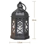 Hanging LED Candle Lantern Factory - OEM Wholesale Vintage Black Hexagonal Flickering