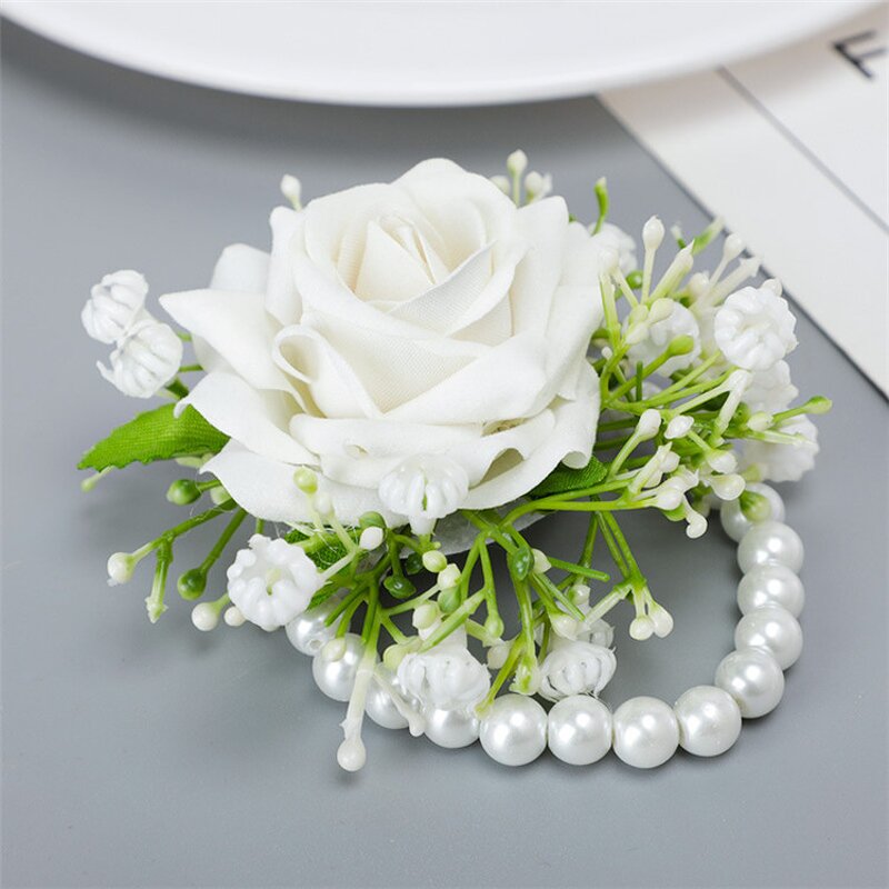 Silk Rose Corsages Factory - OEM New Design European-Style Artificial for Bride Bridesmaids