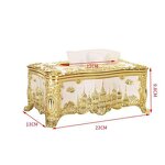 Acrylic Tissue Boxes Manufacturer - OEM European Architectural Castle Carving for Car Hotel