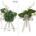 Rose Wrist Corsage Manufacturer - OEM European Artificial for Bride Groom Wedding Decoration