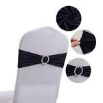 Chair Sash Factory - OEM Banquet Solid Color Decorative Bow Elastic Straps