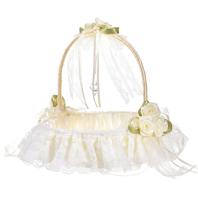 Bridal Flower Basket Manufacturer - OEM Mini Gift Bamboo Lace Bowknot for Wedding Party