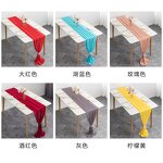 Chiffon Table Runners Manufacturer - OEM Nordic Style Fancy White Pink for Events