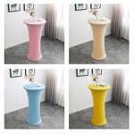 Round Tablecloth Factory - OEM Stretch Solid Colour Bar Table Cove for Wedding