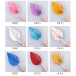 Artificial Fan Leaf Factory - OEM Wholesale Colorful Preserved Natural Large Dry Pink