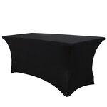 Rectangle Table Cover Factory - OEM Hight Quality Black Spandex Stretchable for Wedding