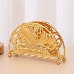 Metal Paper Towel Holder Factory - OEM Luxurious Gold Tissue for Table Decoration