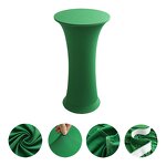 Round Tablecloth Factory - OEM Stretch Solid Colour Bar Table Cove for Wedding