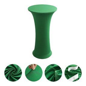 Round Tablecloth Factory - OEM Stretch Solid Colour Bar Table Cove for Wedding