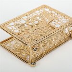 Metal Napkin Holder Manufacturer - OEM Wholesale Luxury Silver Gold Hollowed Tissue Rack