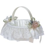 Flower Basket Factory - OEM Western Style White with Handle for Party Celebration Favors