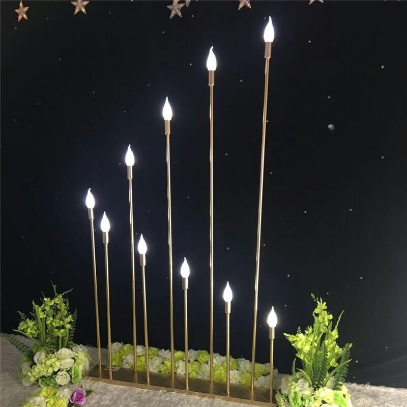 Golden Road Lights Factory - OEM Wedding Scenery Props Gold Lamp 5 Heads Starlight