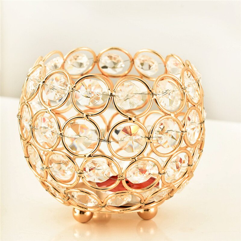 Votive Tea Light Candle Holder Manufacturer - OEM Luxury Nordic Wedding Metal Iron Crystal