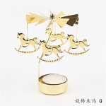 Rotating Candle Holder Factory - OEM Nordic Wedding Christmas Metal Gold Votive