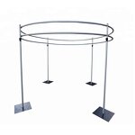 Double Round Top Stand Factory - OEM Adjustable Curtain Frame for Wedding Decoration Backdrop