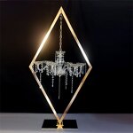 Wrought Iron Candle Holder Manufacturer - OEM Wholesale Luxury Gold Metal Crystal Stand