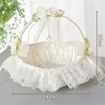 Lace Flower Basket Factory - OEM Small Woven Portable Storage for Engagement Party