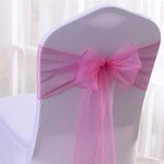 Organza Chair Sashes Factory - OEM Cheap Solid Color Wedding Banquet Sheer Back Bows