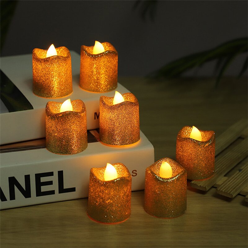 Red LED Tea Light Factory - OEM Wholesale New Design Gold Powder Glitter for Diwali