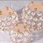 Votive Tea Light Candle Holder Manufacturer - OEM Luxury Nordic Wedding Metal Iron Crystal