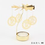 Rotating Candle Holder Factory - OEM Nordic Wedding Christmas Metal Gold Votive
