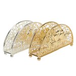Metal Tissue Holder Stand Factory - OEM Western Retro Gold Napkin for Home Wedding Restaurant