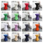 Bar Table Cloth Manufacturer - OEM High Quality Spandex Elastic Round White Stretch