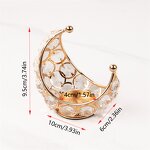 Moon Candlestick Manufacturer - OEM Wholesale Luxury Gold Metal Romantic Crystal Stand
