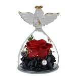 Preserved Rose Dome Manufacturer - OEM Eternal in Angel Glass Cover for Valentine's Day Gift