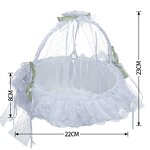 Bridal Flower Basket Manufacturer - OEM Mini Gift Bamboo Lace Bowknot for Wedding Party