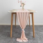 Chiffon Table Runners Manufacturer - OEM Nordic Style Fancy White Pink for Events