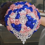 Artificial Silk Rose Bouquet Manufacturer - OEM Luxury Handmade with Satin Ribbon Crystal